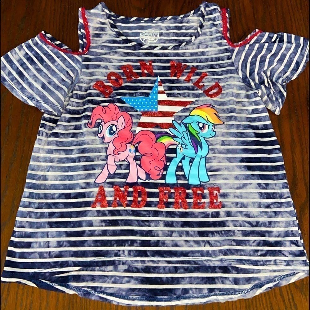 Girls open shoulder my little pony top